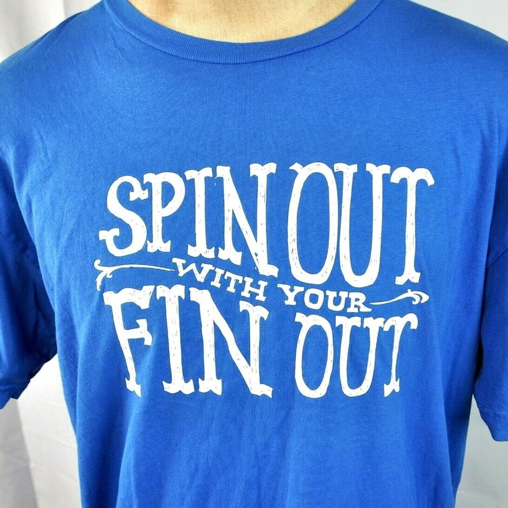 Wellen Spin Out With Your Fin Out Surfer Tee XL